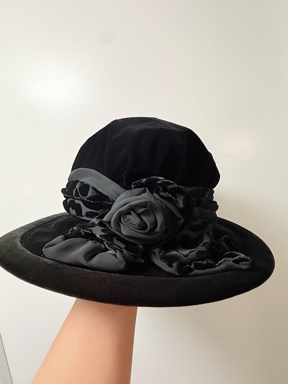 Vintage signed velvet hat